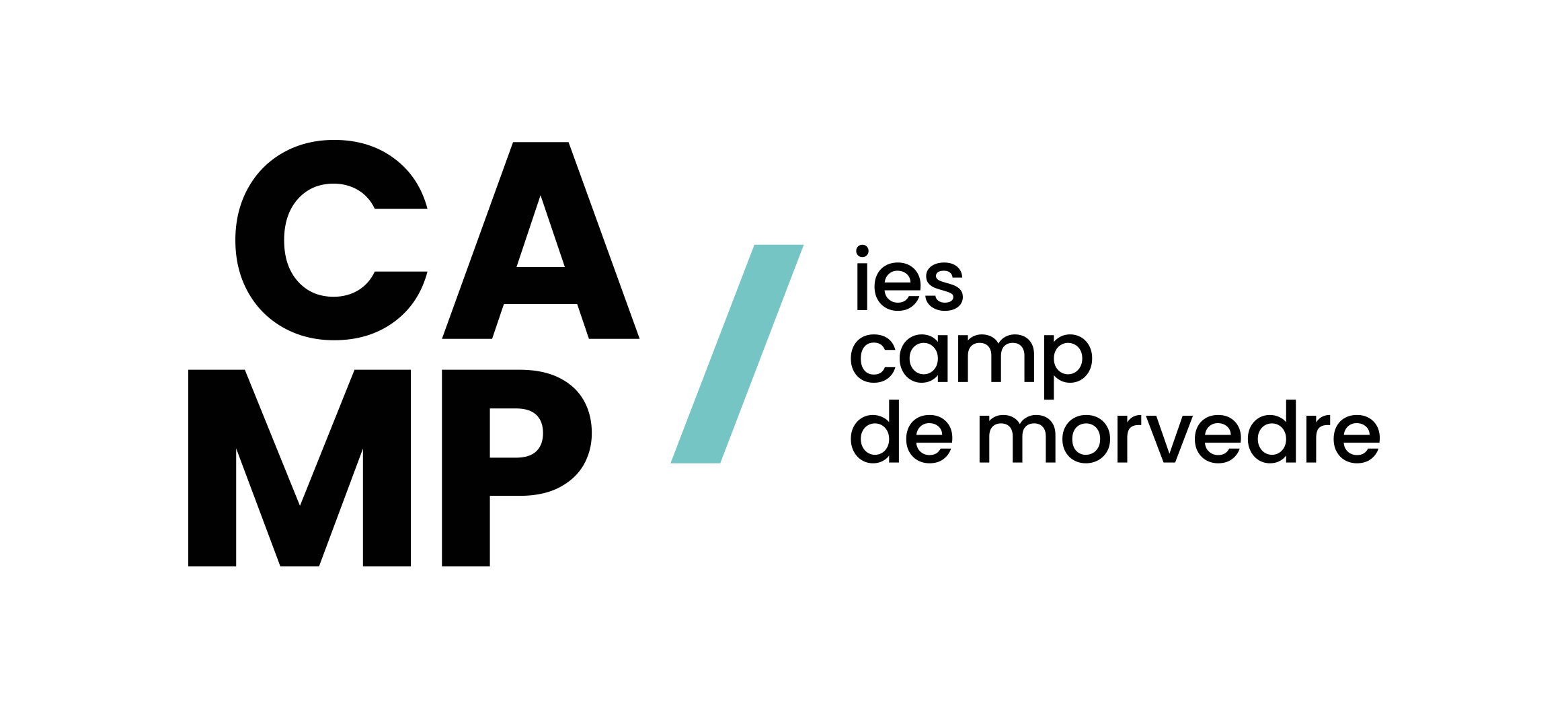 logo camp versión completa negra barra azul